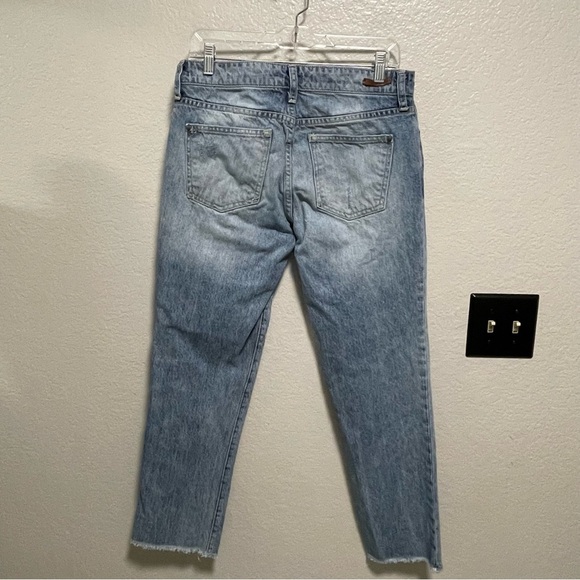 Anthropologie Pilcro and Letterpress Hyphen Jeans Light Wash Raw Hem Size 27 - Picture 8 of 10